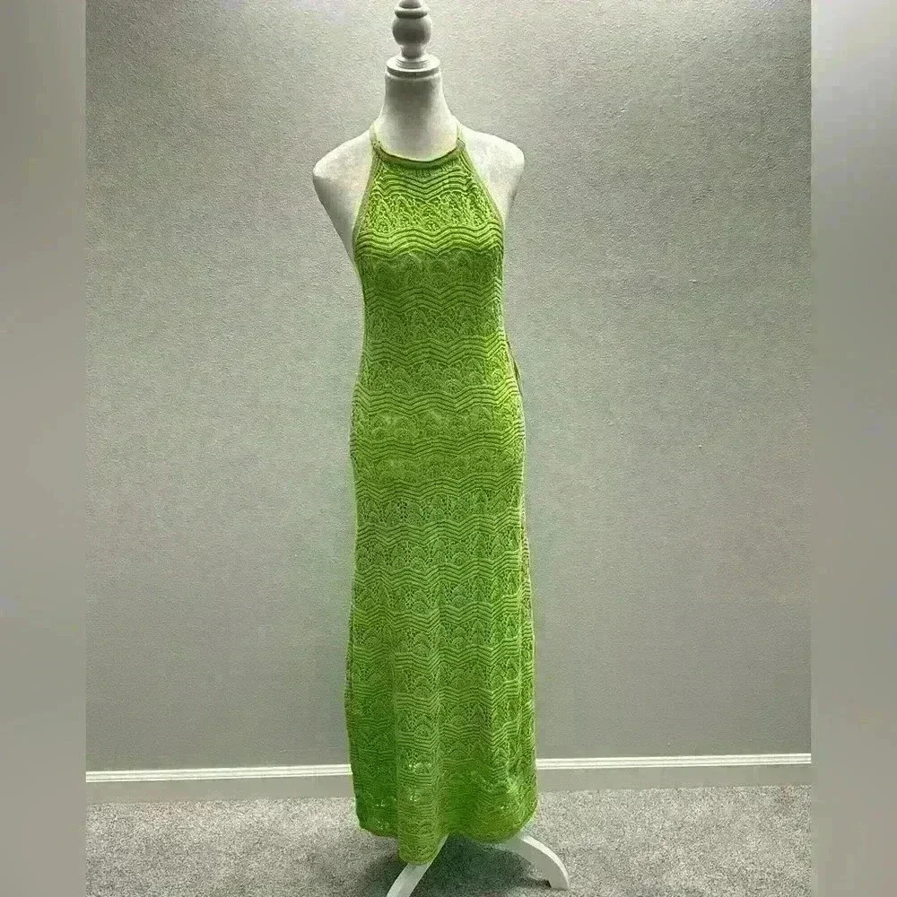 NWT House‎ of Harlow Crochet Lime Green Dress Size M - Picture 2 of 7